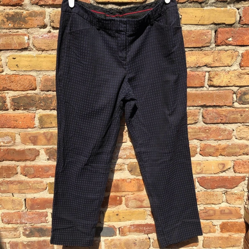 Navy Blue Square Dress Pants